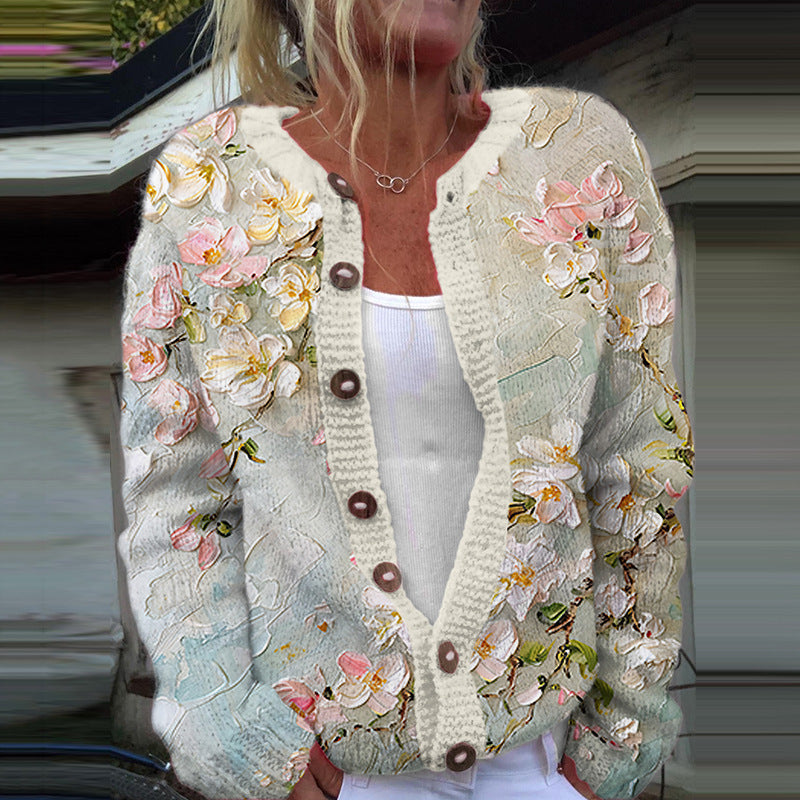 Flora | Vintage Floral Cardigan Sweater